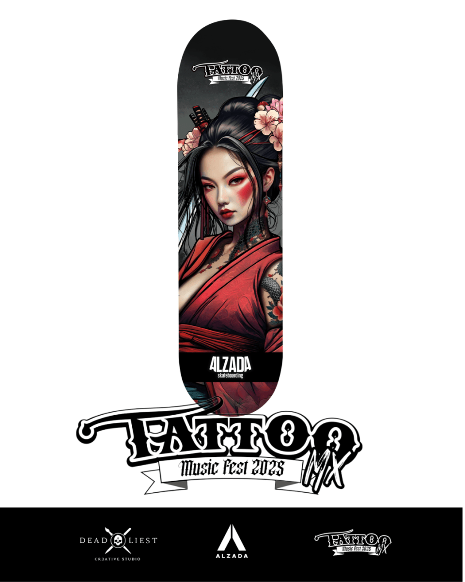 Patineta "TMF" 2025 - Alzada Streetwear - Merch, Shows y Mas