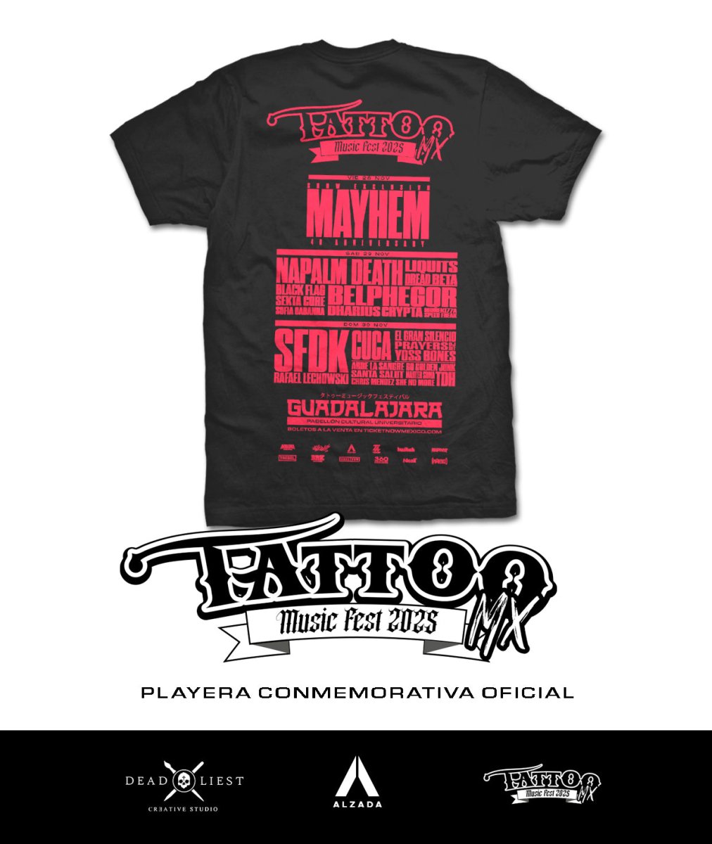 Playera Conmemorativa Oficial TMFMX 2025 - Alzada Streetwear - Merch, Shows y Mas